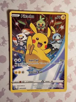 Pokemon TCG Pikachu ULTRA RARE FULL ART Promo SWSH020 - Immaculate Condition! - Image 3