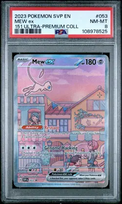MEW EX 53 2023 Pokemon English 151 Ultra Premium Collection PSA 8 - Image 1