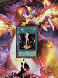 Yu-Gi-Oh! TCG Raigeki Legend of Blue Eyes White Dragon LOB-053 Unlimited ⚡ - Image 1