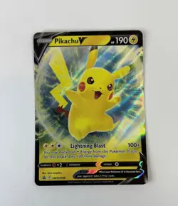Pokemon Pikachu V SWSH198 Sword & Shield Black Star Promo Card Holo - Image 1