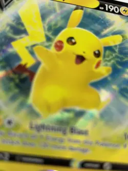 Pokemon Pikachu V SWSH198 Sword & Shield Black Star Promo Card Holo - Image 2