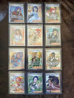 Pokemon Card Lot 12x Card Holo Trainer Full Art Perrin Iris Larry Rares TCG - Image 1