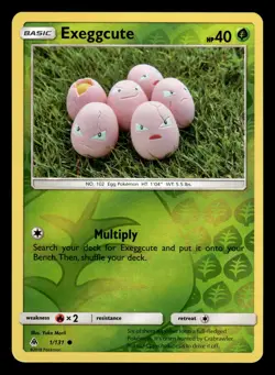Exeggcute 1/131 Reverse Holo Forbidden Light Pokemon Card - Image 1