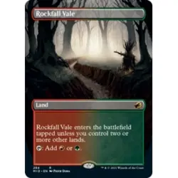 ROCKFALL VALE (BORDERLESS) Innistrad: Midnight Hunt MID Magic MTG MINT CARD - Image 1