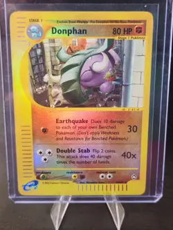 Pokemon Card Donphan Aquapolis Reverse Holo Rare 7/147 - MP - Image 2