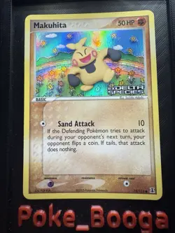 Makuhita 75/113 Reverse Holo, EX Delta Species, Pokemon Card, LP - Image 1