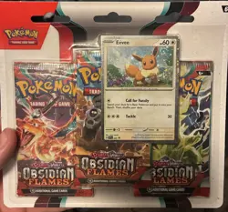 Pokemon S&V - Obsidian Flames Booster Blister Eevee Promo W/Swirl - Image 1