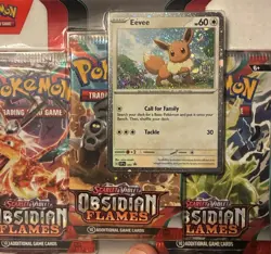 Pokemon S&V - Obsidian Flames Booster Blister Eevee Promo W/Swirl - Image 2