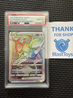 PSA 10 2022 POKEMON SWORD & SHIELD BRILLIANT STARS SECRET FULL ART/ARCEUS VSTAR - Image 1