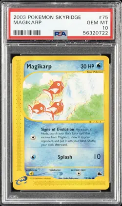 2003 POKEMON SKYRIDGE #75 MAGIKARP PSA 10 - Image 1