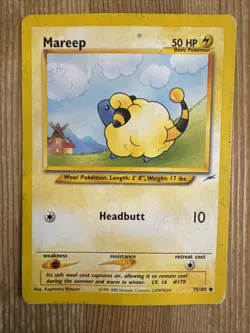 Mareep 75/105 Pokemon TCG Neo Destiny Unlimited - DMG - Image 1