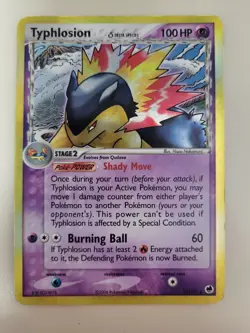 Pokemon Typhlosion (Delta Species) EX Dragon Frontiers 12/101 Holo Rare MP - Image 1