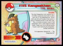 2000 Topps Pokemon TV Animation Series 2 Kangaskhan Blue Logo #115 - Image 2
