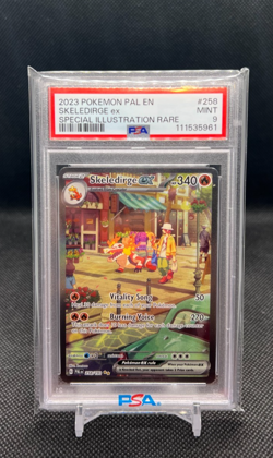 2023 Pokemon Scarlet & Violet Paldea Evolved SIR Skeledirge ex #258 PSA 9 MINT - Image 1