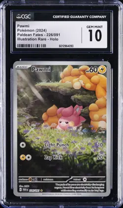 2024 POKEMON PALDEAN FATES, ILLUSTRATION RARE - HOLO PAWMI CGC 10 GEM MINT - Image 1