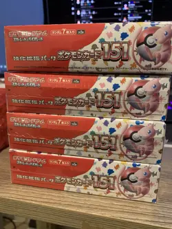 Lot of 4 Pokemon Japanese 151 Booster Box Sv2a Factory Sealed - Image 3