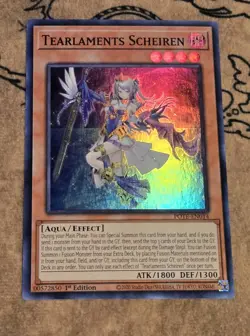 Yugioh Tearlaments Scheiren POTE-EN014 1st Edition Super Rare NM - Image 1