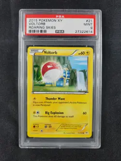 Voltorb Common 21/108 PSA MINT 9 XY Roaring Skies Pokemon Graded Pokemon Card - Image 1