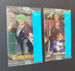 Dragon Ball One Piece Card 40th weekly Jump Morinaga Wafer Zoro Vegeta - Image 2