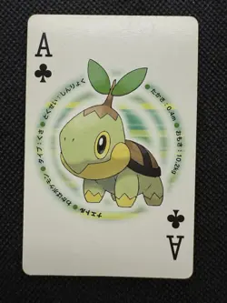 Pokemon Turtwig Ace of Clubs Pearl Playing Card Palkia Back Poker Nintendo - Image 1