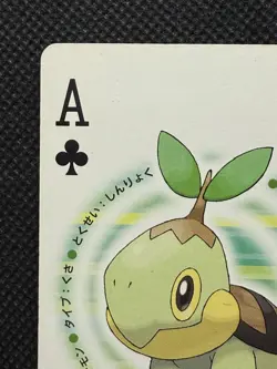 Pokemon Turtwig Ace of Clubs Pearl Playing Card Palkia Back Poker Nintendo - Image 2