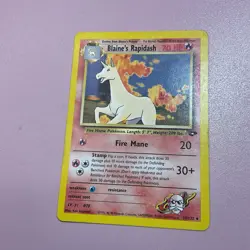 Blaine's Rapidash 33/132 Uncommon Gym Challenge Pokemon Card TCG - Image 1