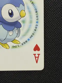Pokemon Piplup Ace of Hearts Pearl Playing Card Palkia Back Poker Nintendo - Image 4