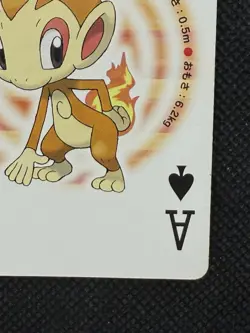 Pokemon Chimchar Ace of spades Pearl Playing Card Palkia Back Poker Nintendo - Image 4