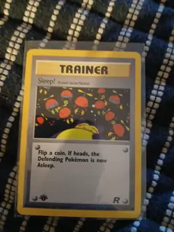 Trainer SLEEP! -79/82 - 1st Edition Team Rocket Set Vintage Pokemon Card - NM - Image 3