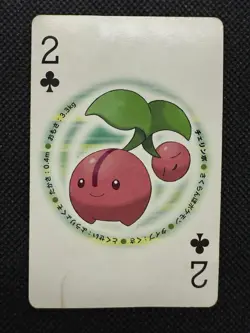 Pokemon Cherubi 2 of Clubs Pearl Playing Card Palkia Back Poker Nintendo - Image 1
