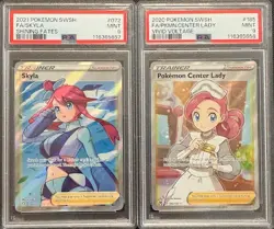 SEQUENTIAL PSA 9 SKYLA 072 SHINING FATES POKEMON CENTER LADY 185 VIVID VOLTAGE - Image 1