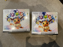 2x Pokemon TCG Prismatic Evolutions Elite Trainer Boxes - Corner Seal Tear - Image 1