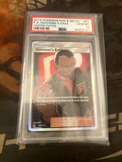 PSA 10 Giovanni's Exile Full Art 67/68 2019 Hidden Fates Holo Pokemon TCG - Image 1