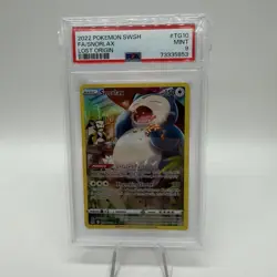 2022 POKEMON SWSH LOST ORIGIN #TG10/TG30 SNORLAX FULL ART TRAINER GALLERY PSA 9 - Image 1