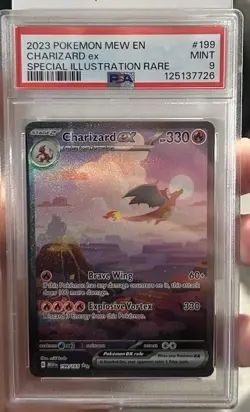 Pokemon TCG Charizard EX Scarlet & Violet 151 Card 199/165 PSA 9 - Image 1