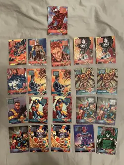 80 1995 cards marvel overpower card game lot - Image 2
