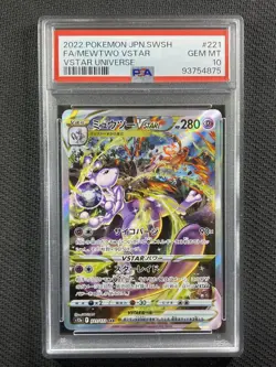 Pokemon Cards PSA 10 Gem Mt Mewtwo Vstar Universe Full Art Jpn 2022 221/172 - Image 1