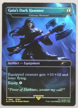 MTG x FINAL FANTASY SECRET LAIR - GAIA'S DARK HAMMER #1866 RAINBOW FOIL - Image 1