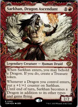Sarkhan, Dragon Ascendant (0302) (Showcase) Tarkir: Dragonstorm NM Foil - Image 1