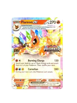 Flareon ex Pokemon Prismatic Evolutions STAMPED Promo 14/131 Surprise - Image 1
