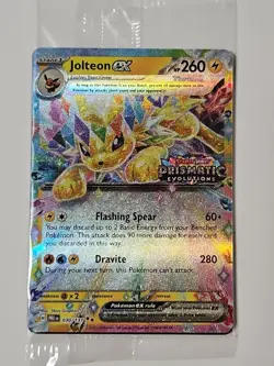 Pokemon Prismatic Evolutions Jolteon ex 030/131 Surprise Box Stamped Sealed - Image 1