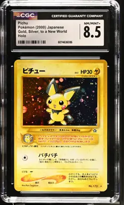 CGC 8.5 Pichu 2000 Neo Genesis Japanese 172 Holo Pokemon Card - Image 1