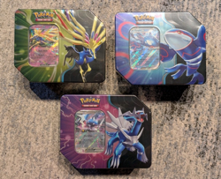 Brand New Pokemon TCG Azure Legends Tin Set of All 3 Xerneas Dialga & Kyogre - Image 1