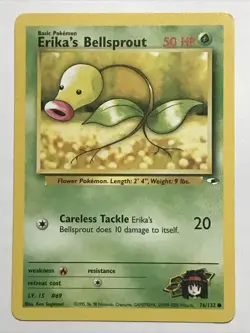 Pokemon TCG Erika's Bellsprout Gym Heroes 76/132 Regular Unlimited Common - Image 1