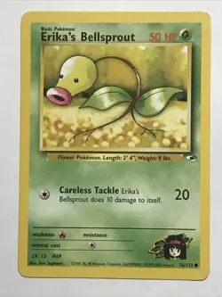 Pokemon TCG Erika's Bellsprout Gym Heroes 76/132 Regular Unlimited Common - Image 2