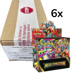 Pokemon TCG MEGA EVOLUTION Booster Box Case (6) SEALED NOT ENHANCED - Image 1