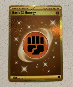 M/NM Pokemon TCG Basic Fighting Energy Scarlet & Violet-Base Set 258/198 Holo - Image 1