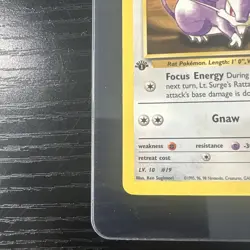 Lt. Surge’s Rattata 82/132 1st Edition Gym Heroes WOTC Vintage Pokemon - Image 2
