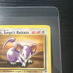 Lt. Surge’s Rattata 82/132 1st Edition Gym Heroes WOTC Vintage Pokemon - Image 4