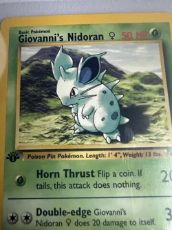 Giovanni’s Nidoran 1st Edition Gym Challenge 75/132 WOTC Vintage Pokemon - Image 2